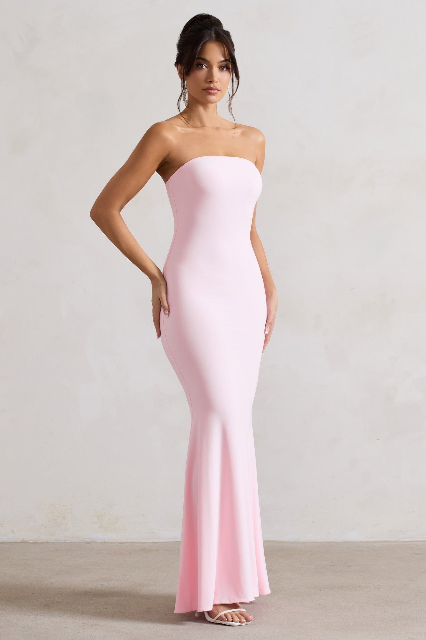 Ceremony | Pink Bandeau Maxi Dress