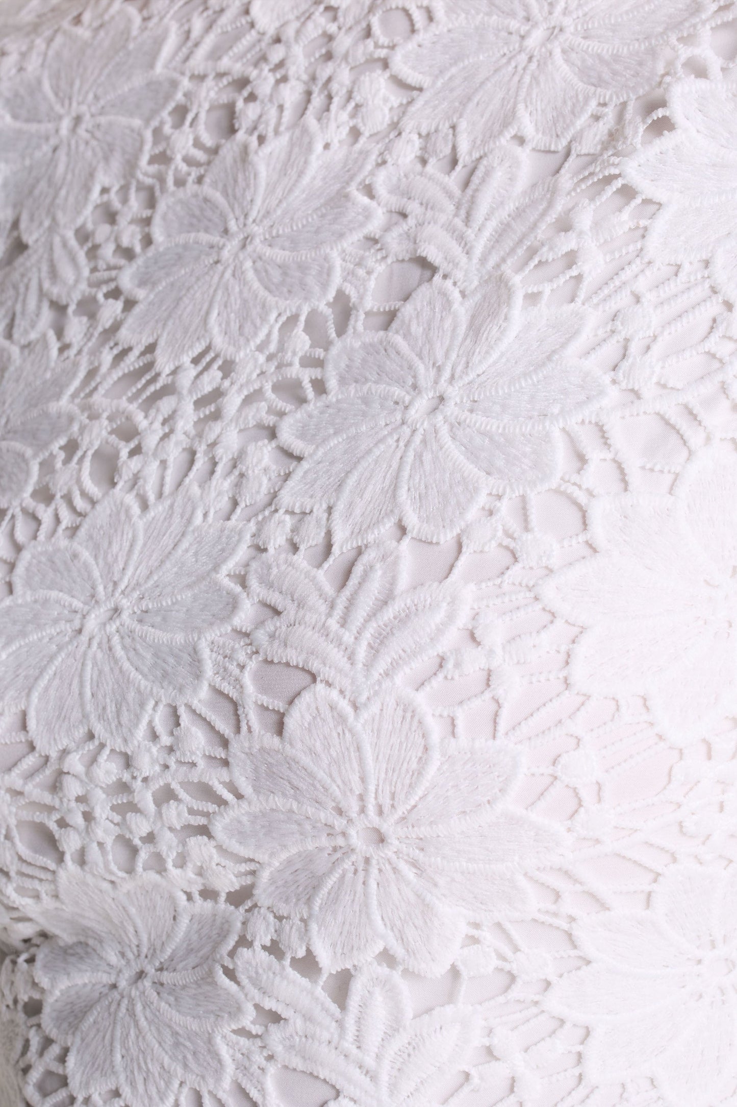 Taffy | White Lace Mini Dress With Satin Puffball Skirt