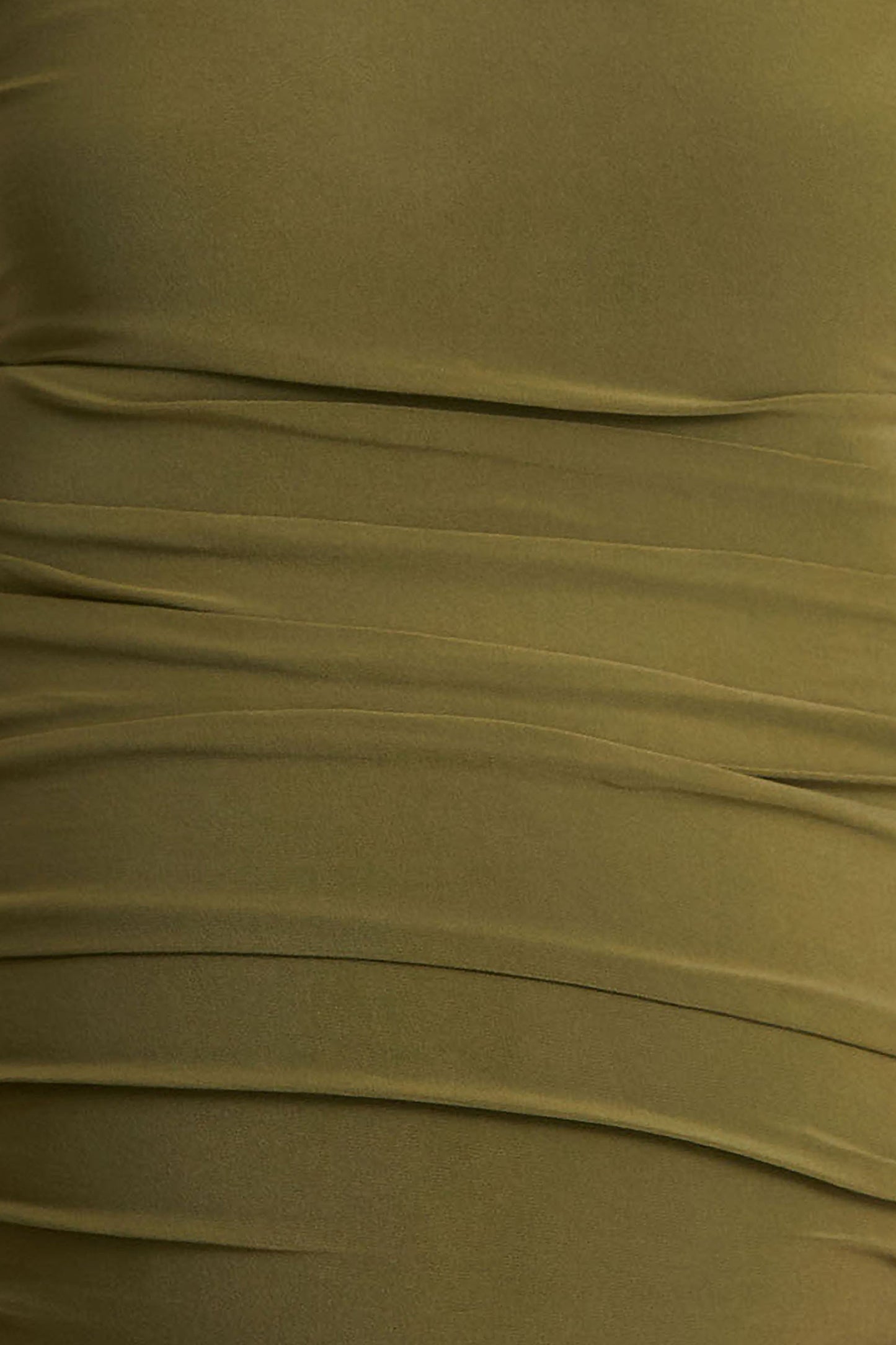 Lisbon | Olive Maternity Square Neck Ruched Midi Dress