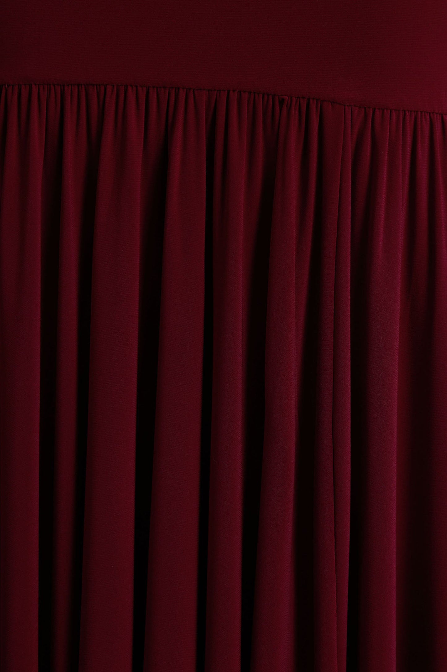 Tasmin | Burgundy High-Neck Maxi Dress With Drop-Waist