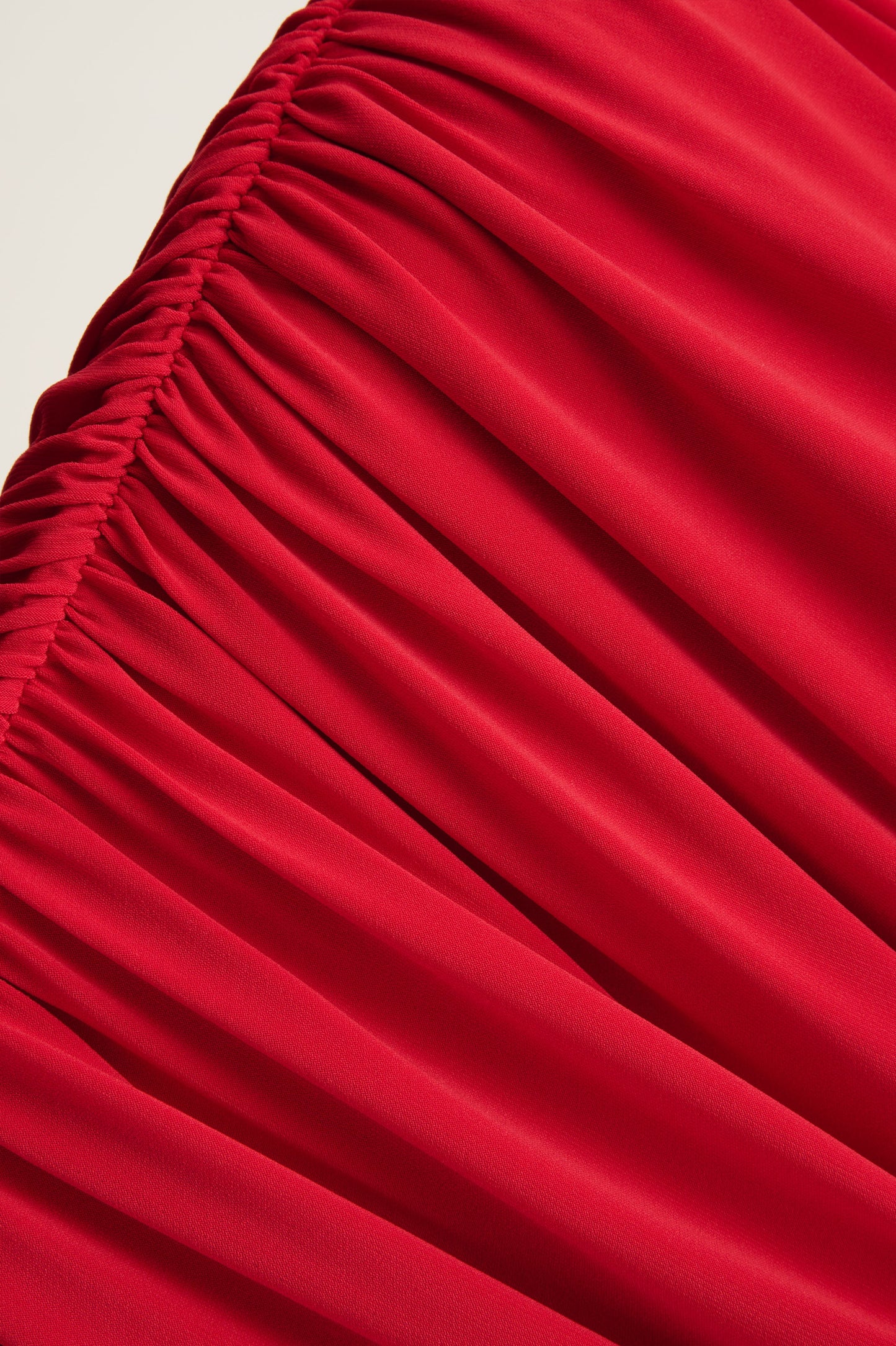 Sylvie | Red Asymmetric-Neck Maxi Dress