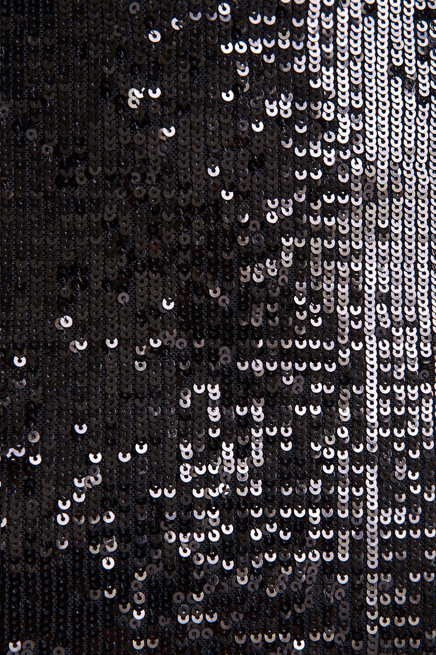 Adeline | Black Sequin Crew-Neck Midi Dress With Cape Sleeves