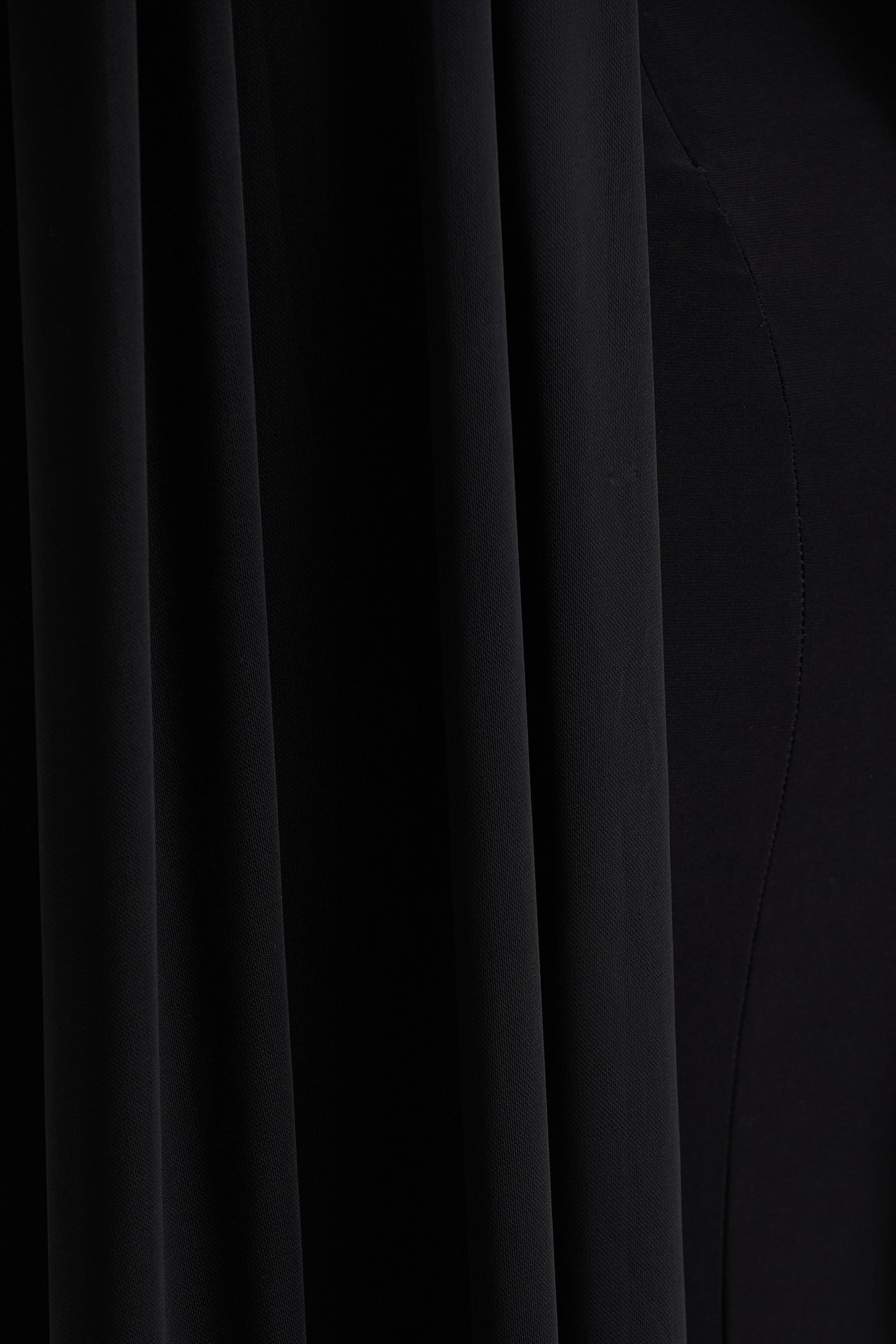 Amour | Black High-Neck Maxi Dress With Cape Sleeve Detail