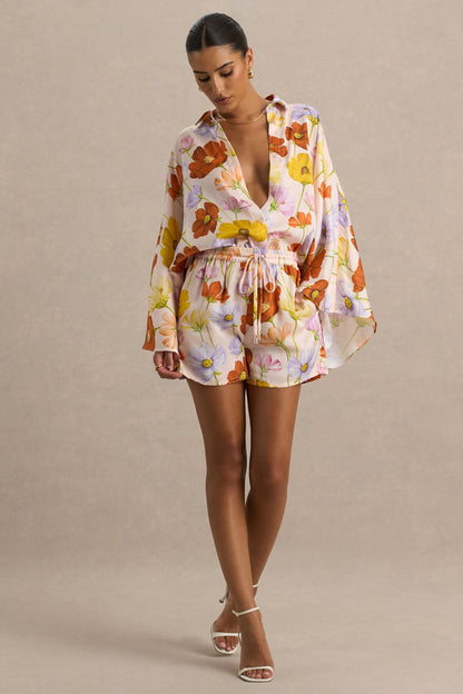 Sovran | Bright Floral Print Shorts