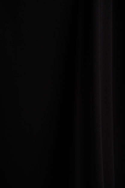 Bonnie | Black Asymmetric-Neck Maxi Dress With Open-Back