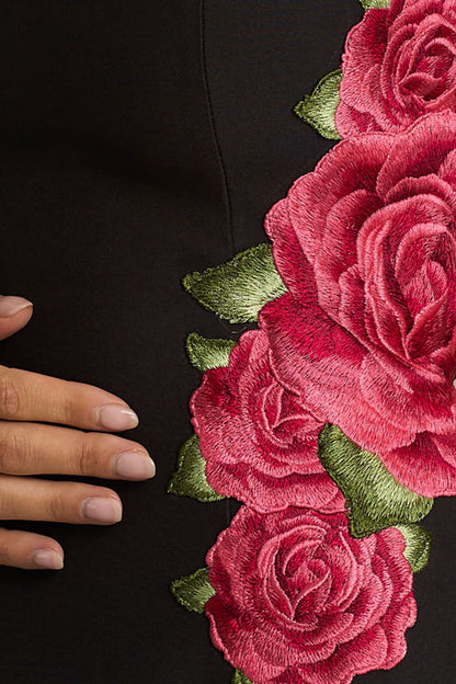 Tillie | Black Halter-Neck Midi Dress