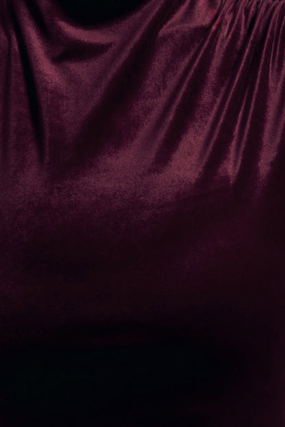 Abilene | Port Velvet High-Neck Split Maxi Dress