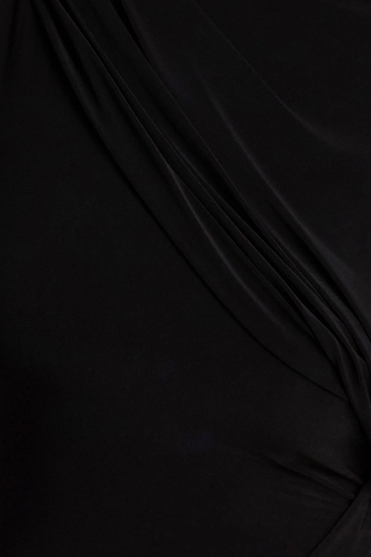 Aphra | Black High-Neck Maxi Dress With Cape-Sleeve