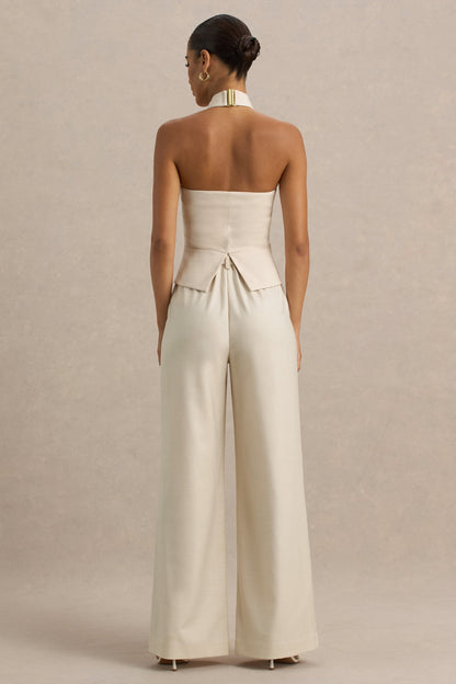 Bellarose | Nude Wide-Leg Trousers