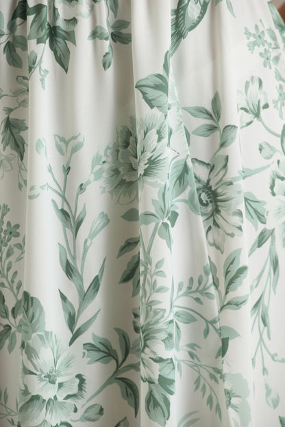 Talia | Green Floral Print High-Neck Maxi Dress With Front High Split