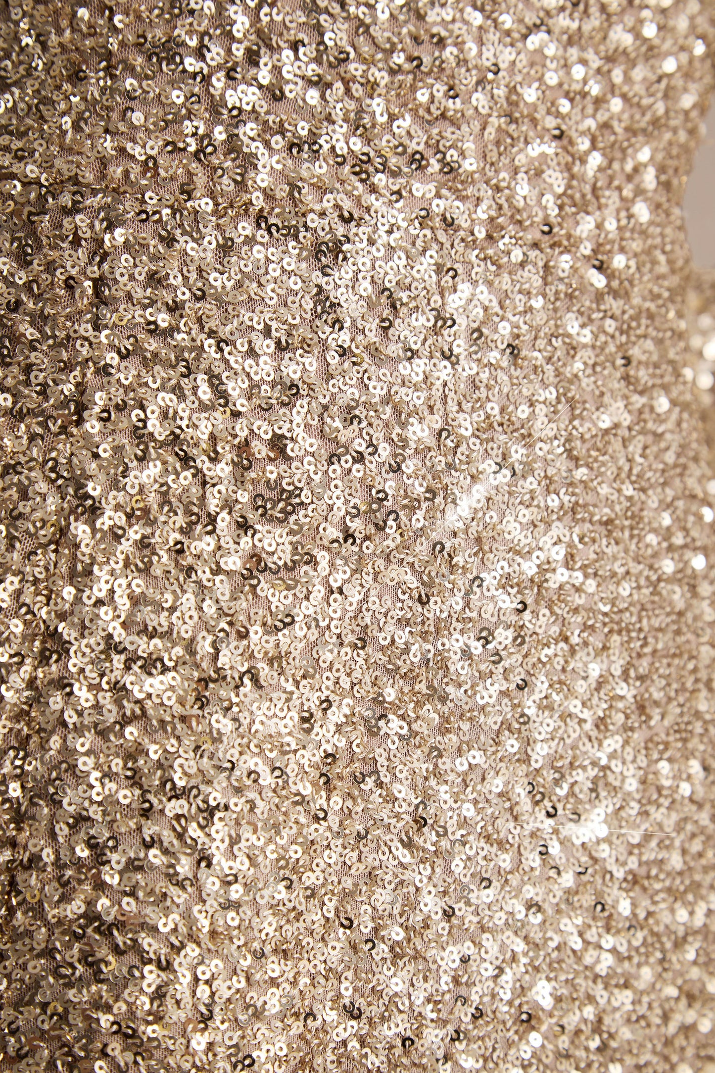 Invite | Gold Sequin Square-Neck Mini Dress