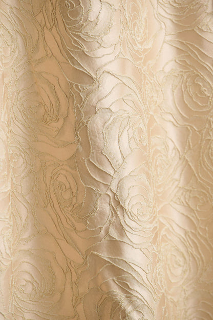 Hypnotic | Gold Jacquard Bandeau Midi Dress