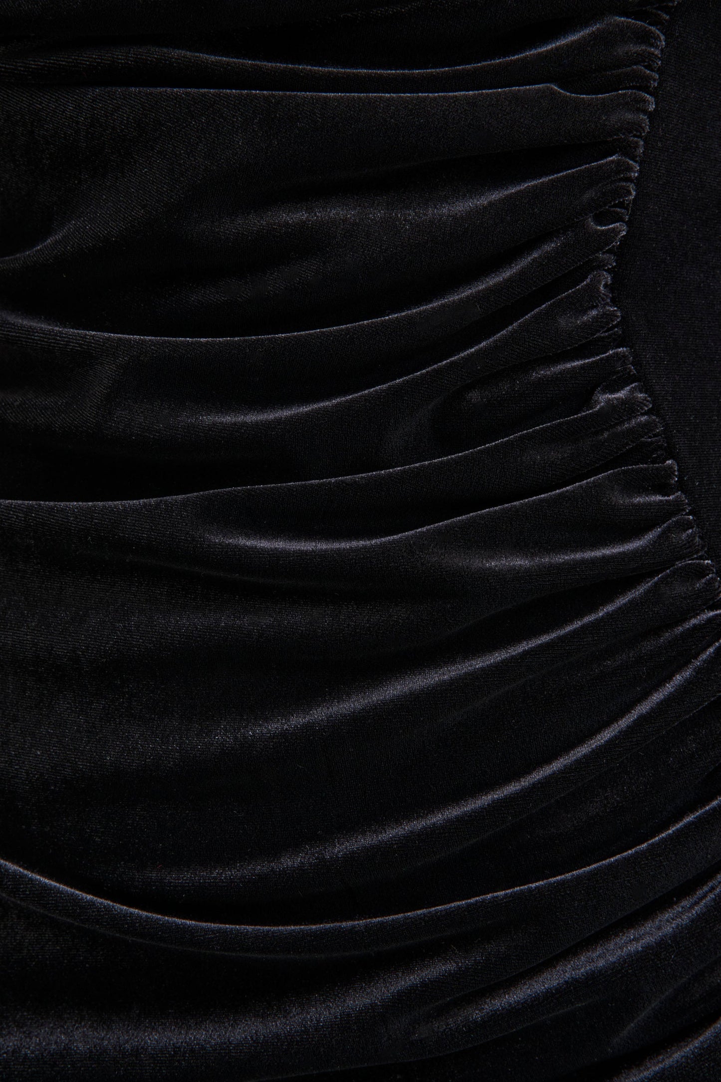 Jovita | Black Velvet Cowl-Neck Maxi Dress With Gathered-Detailing